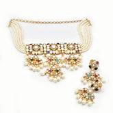 Sheerin Polki Multicolor Pearl Choker - The Pashm